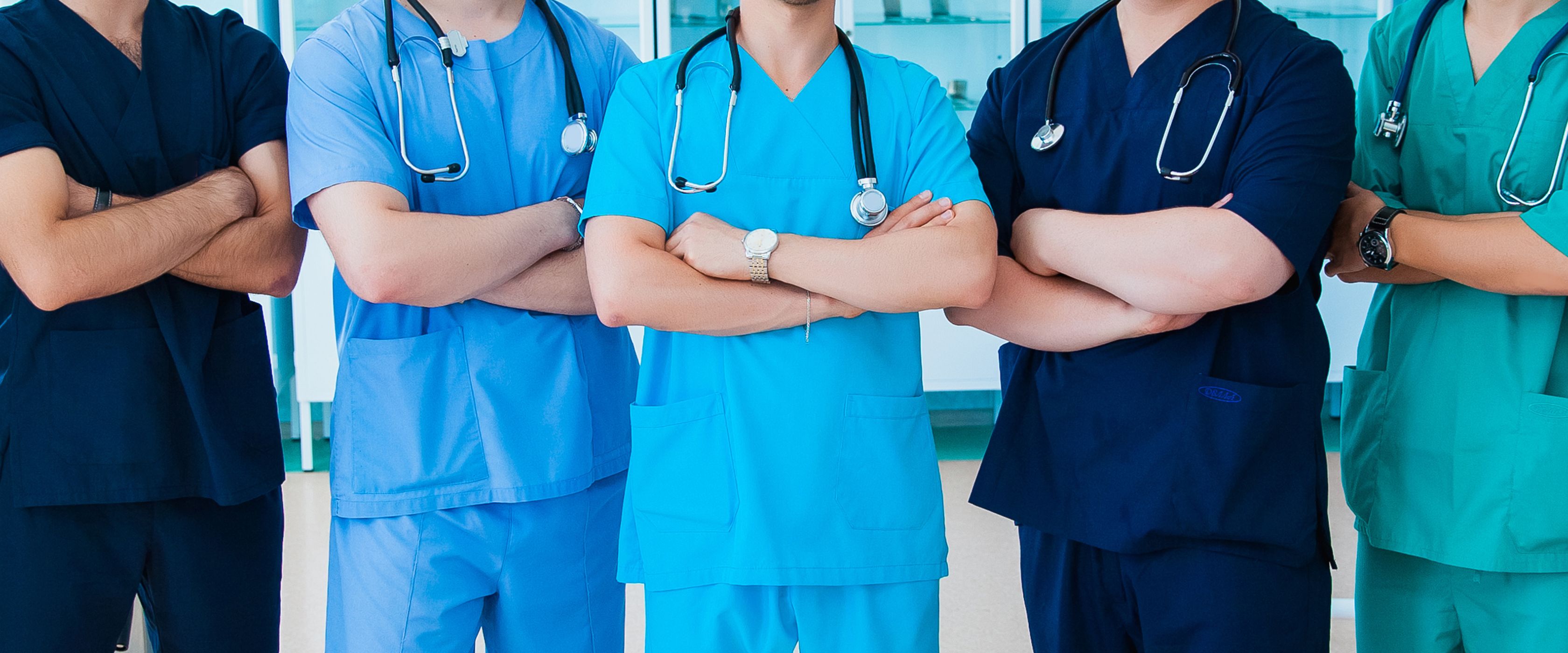 Nurses standing in a line