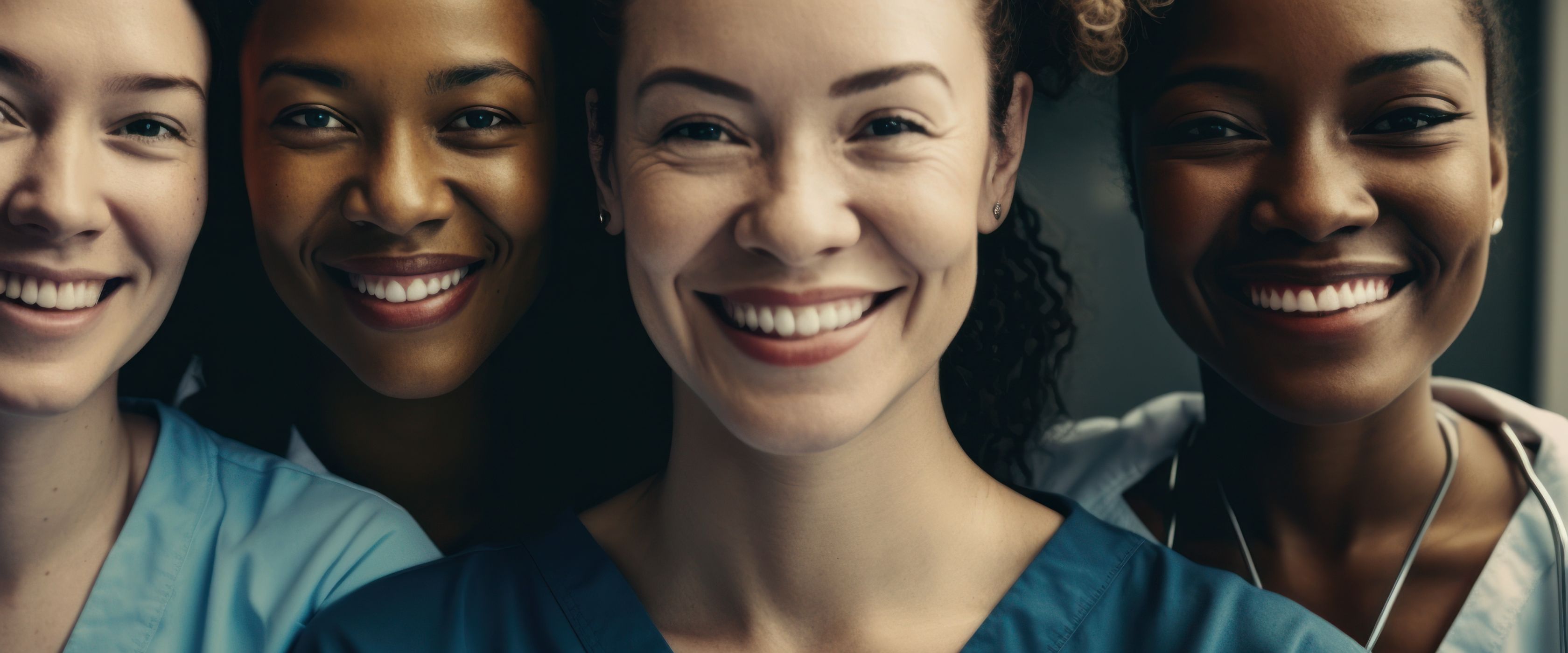 Women nurses smiling