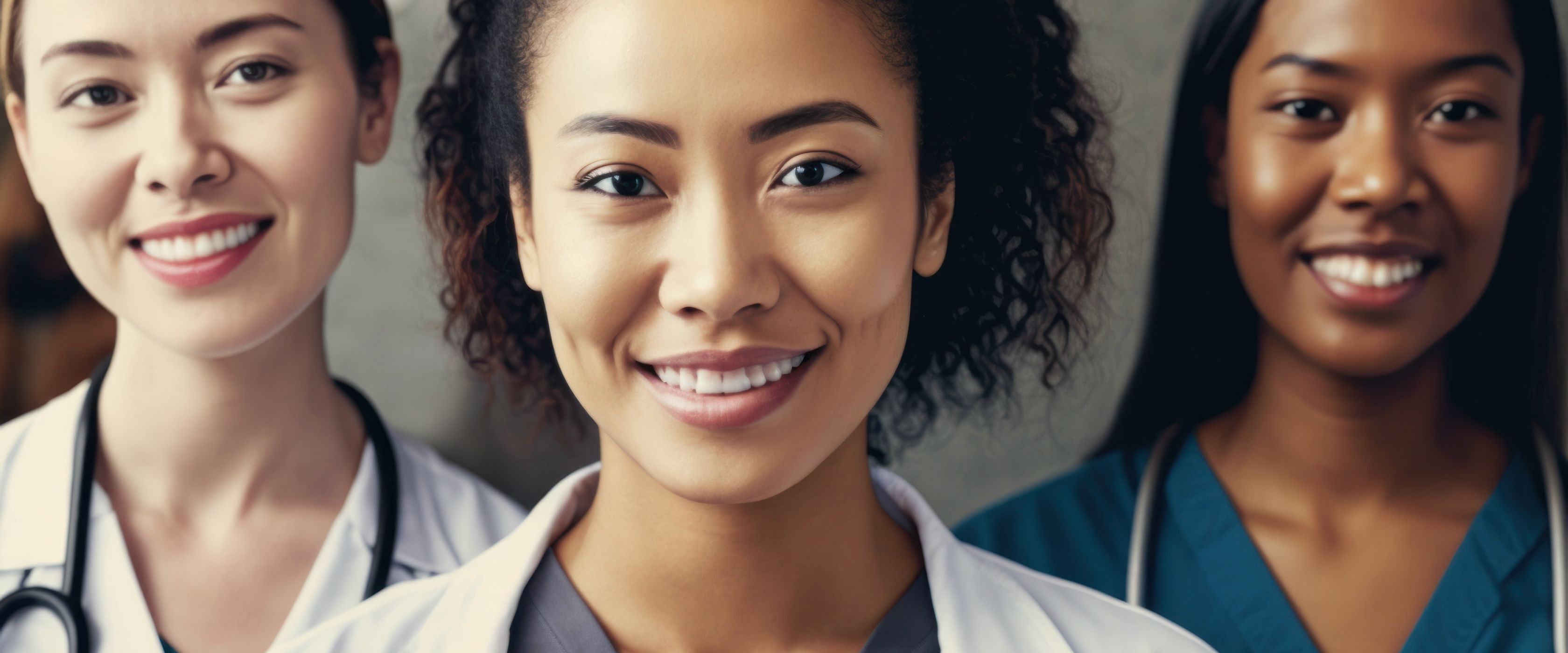 Women healthcare workers smiling