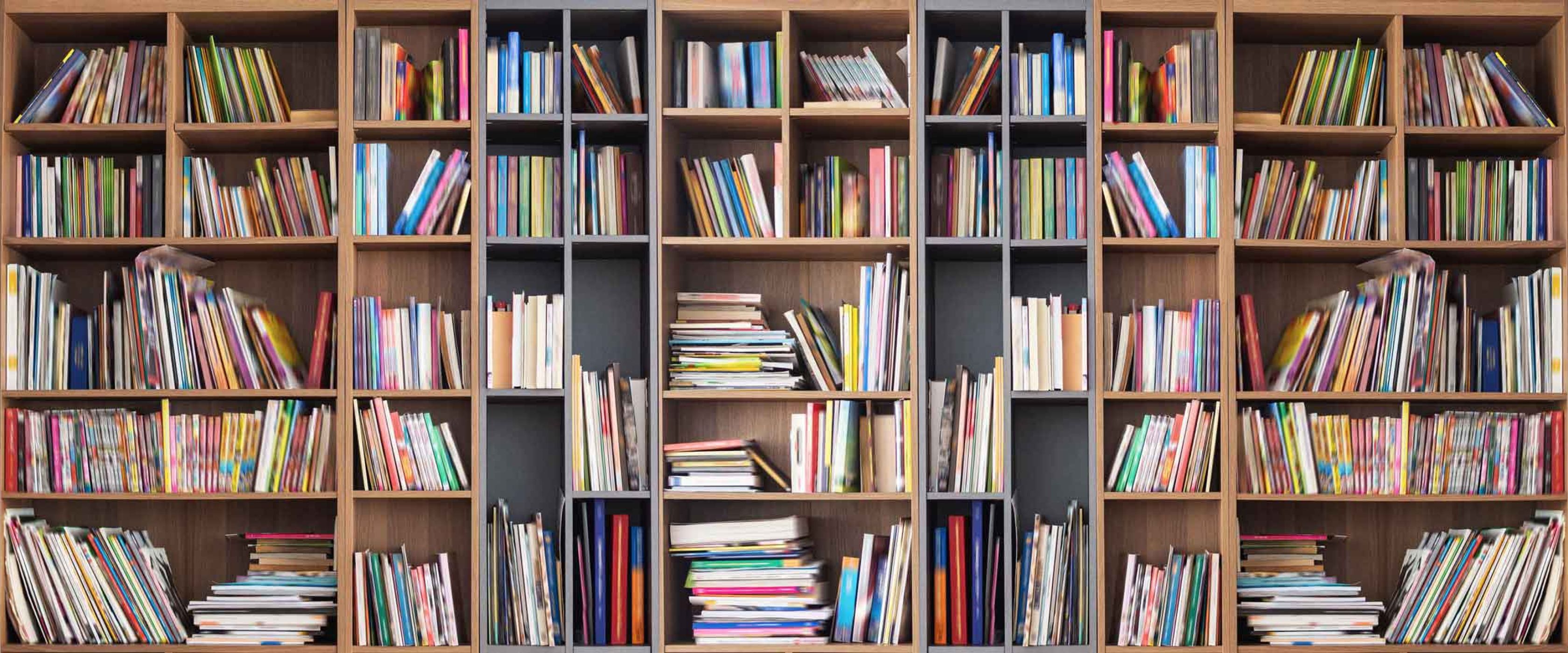 Books on a bookshelf 