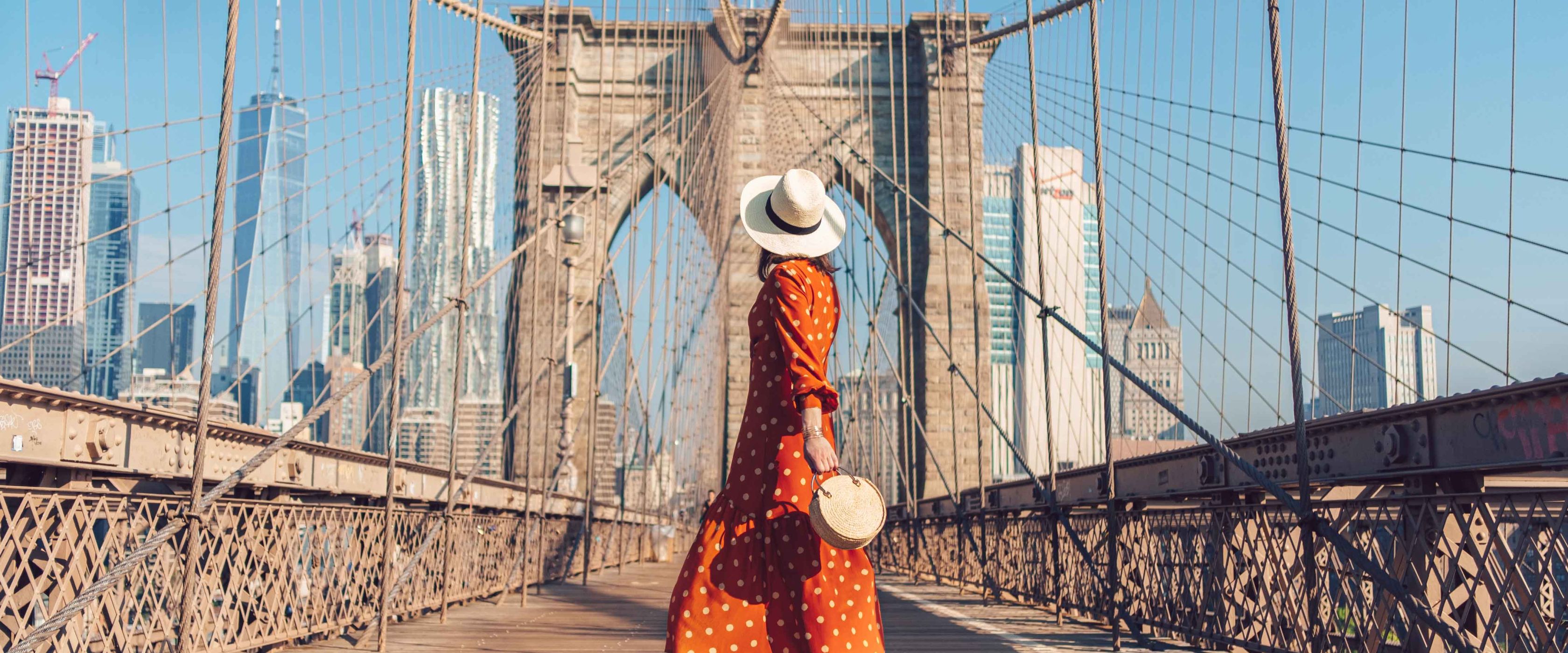 Woman standing on bridge
