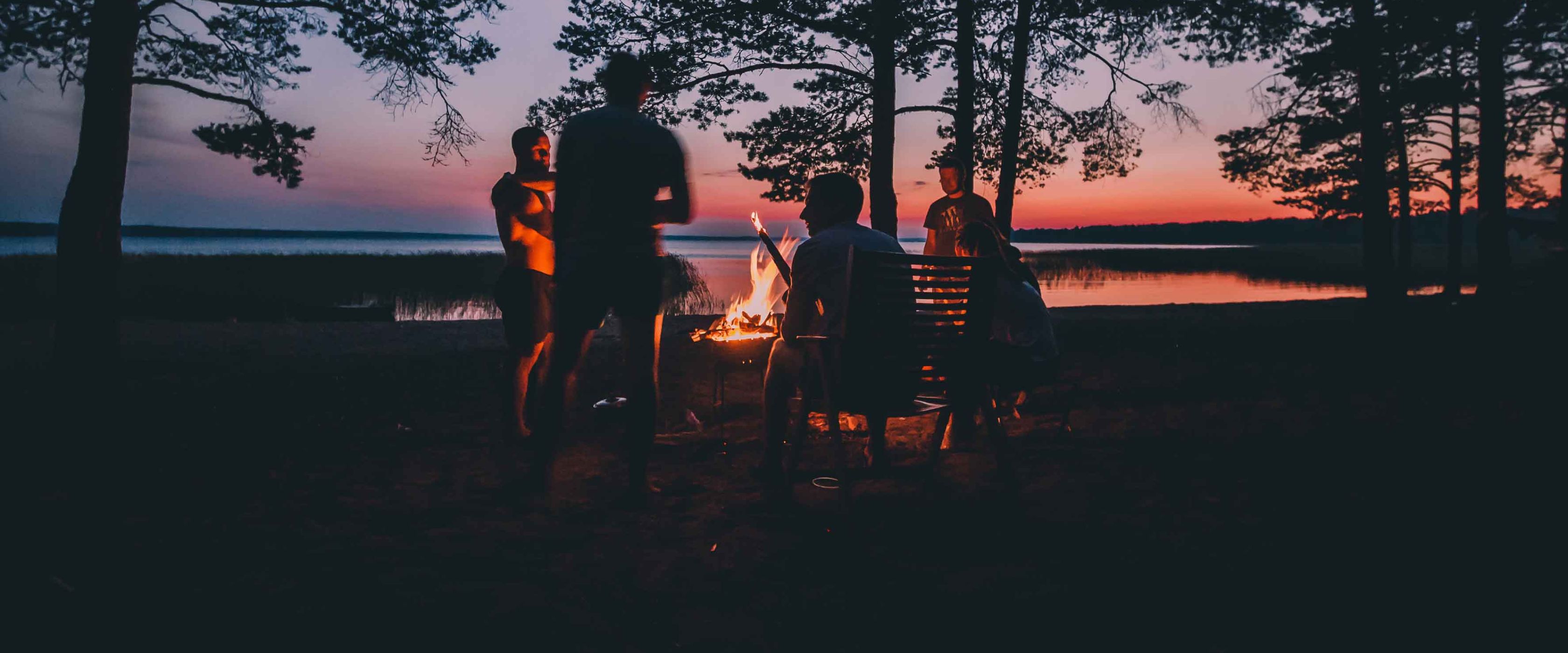 People around a campfire 