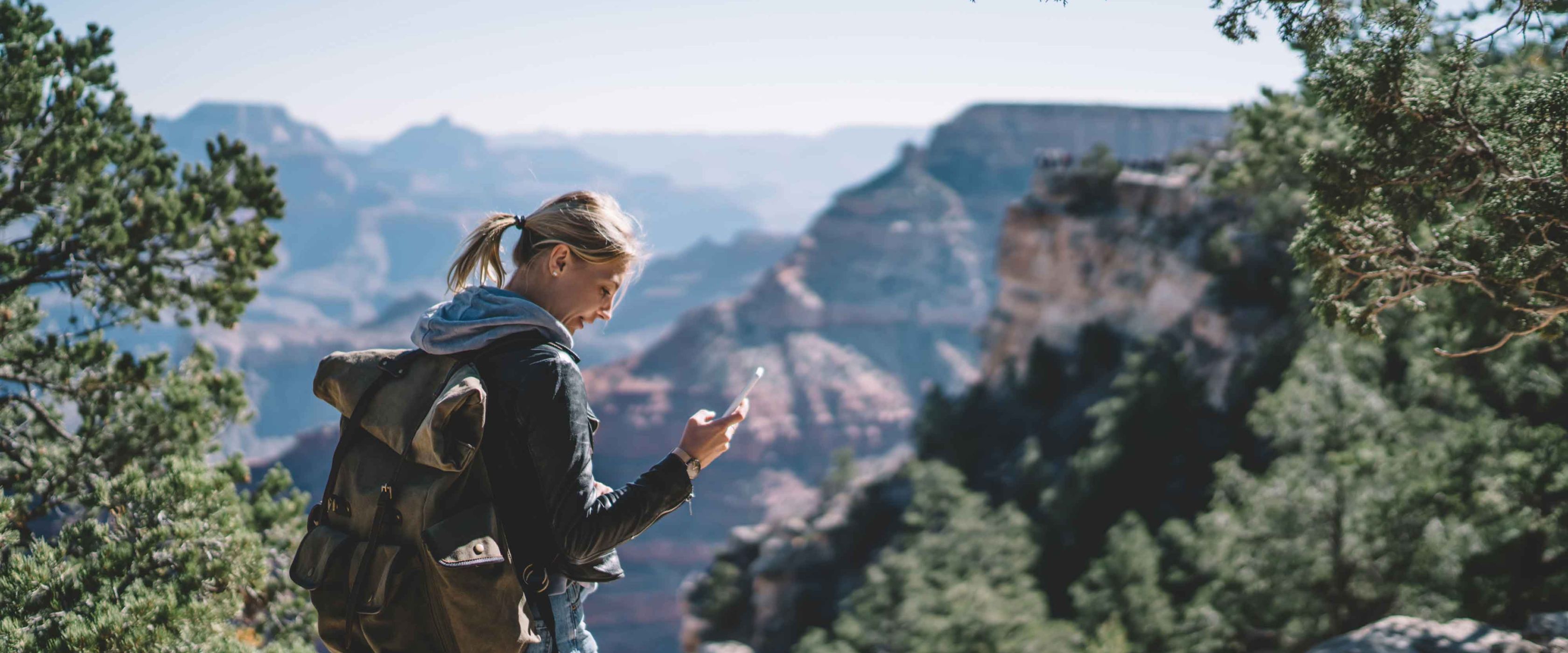 Woman hiking