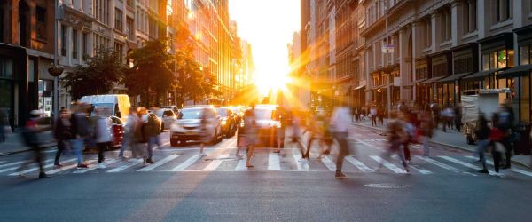 Busy streets of NYC