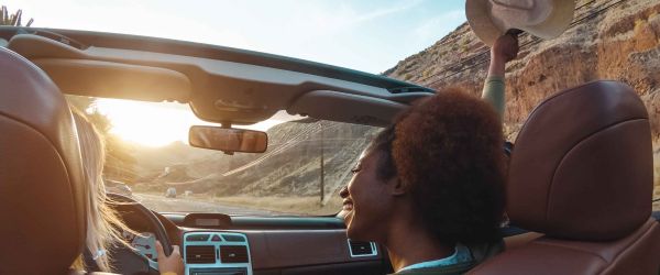 Women on a road trip