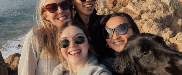 Group of young female graduates