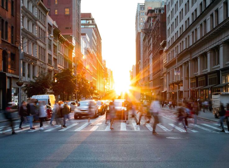 Busy streets of NYC