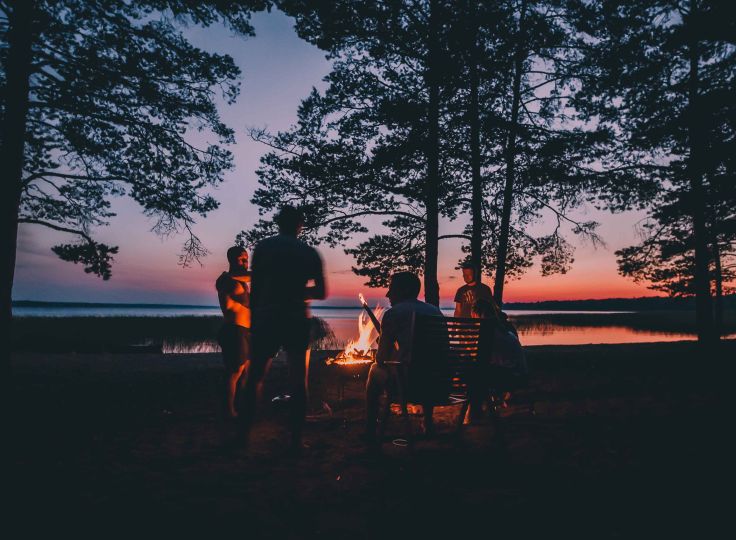 People around a campfire 