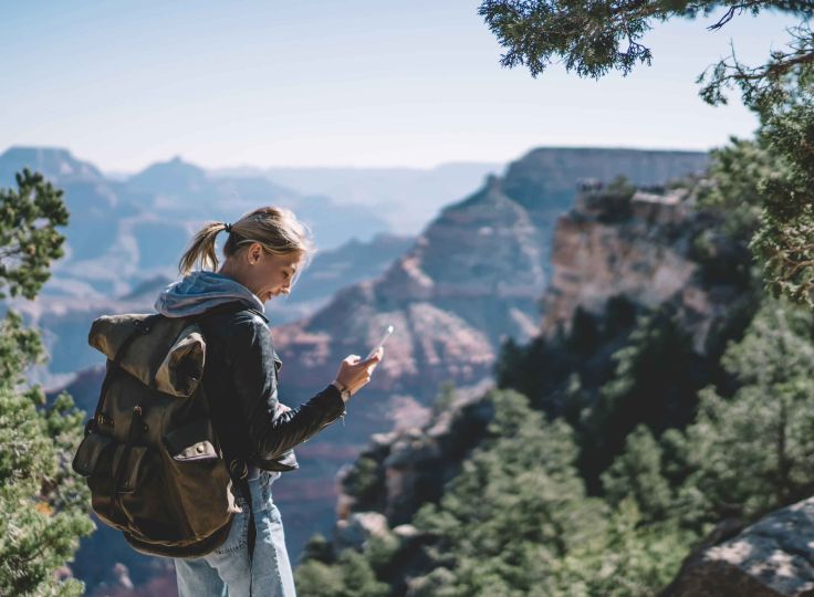 Woman hiking