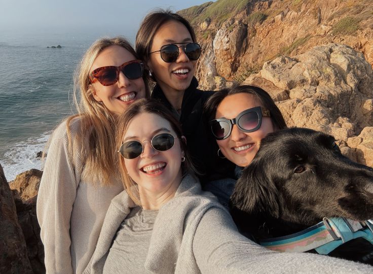 Group of young female graduates