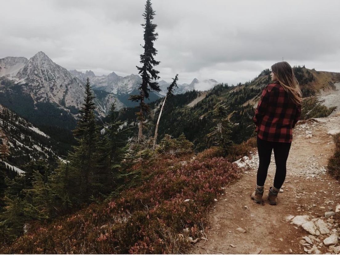 Woman hiking