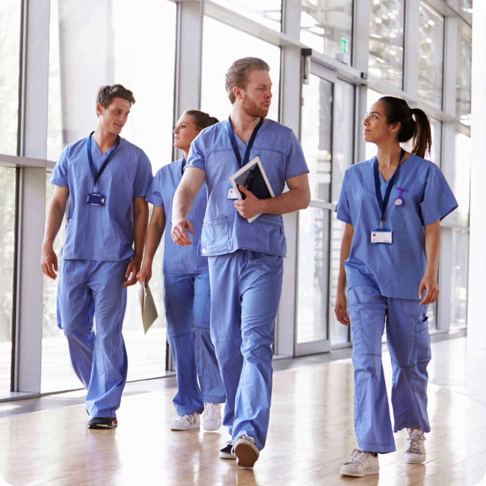 Clinicians heading into work