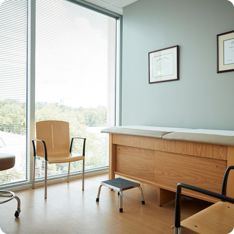 An empty examination room