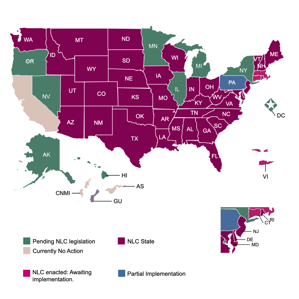 A map of NLC States