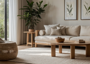A well decorated and modern living room