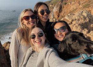 Group of young female graduates